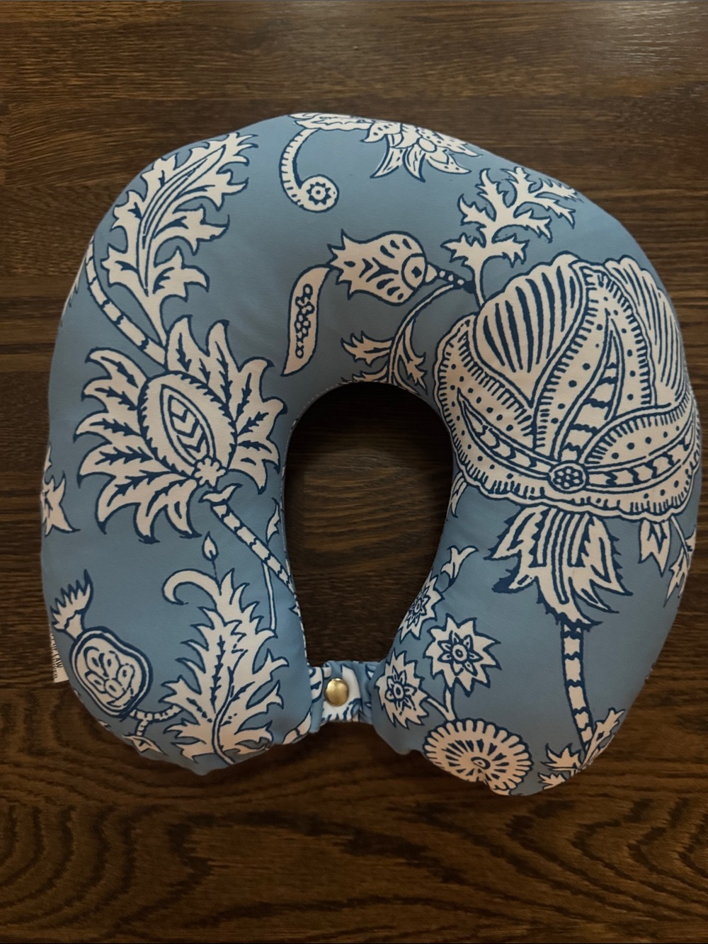 Roller Rabbit Blue and White Floral Travel Neck Pillow